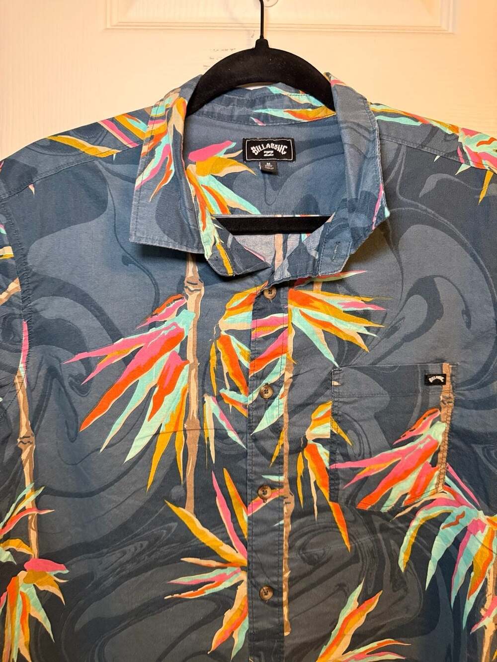 Billabong Sundays Short Sleeve Shirt Size M Floral Tropical